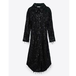 Zara Black Long Sleeve Dress